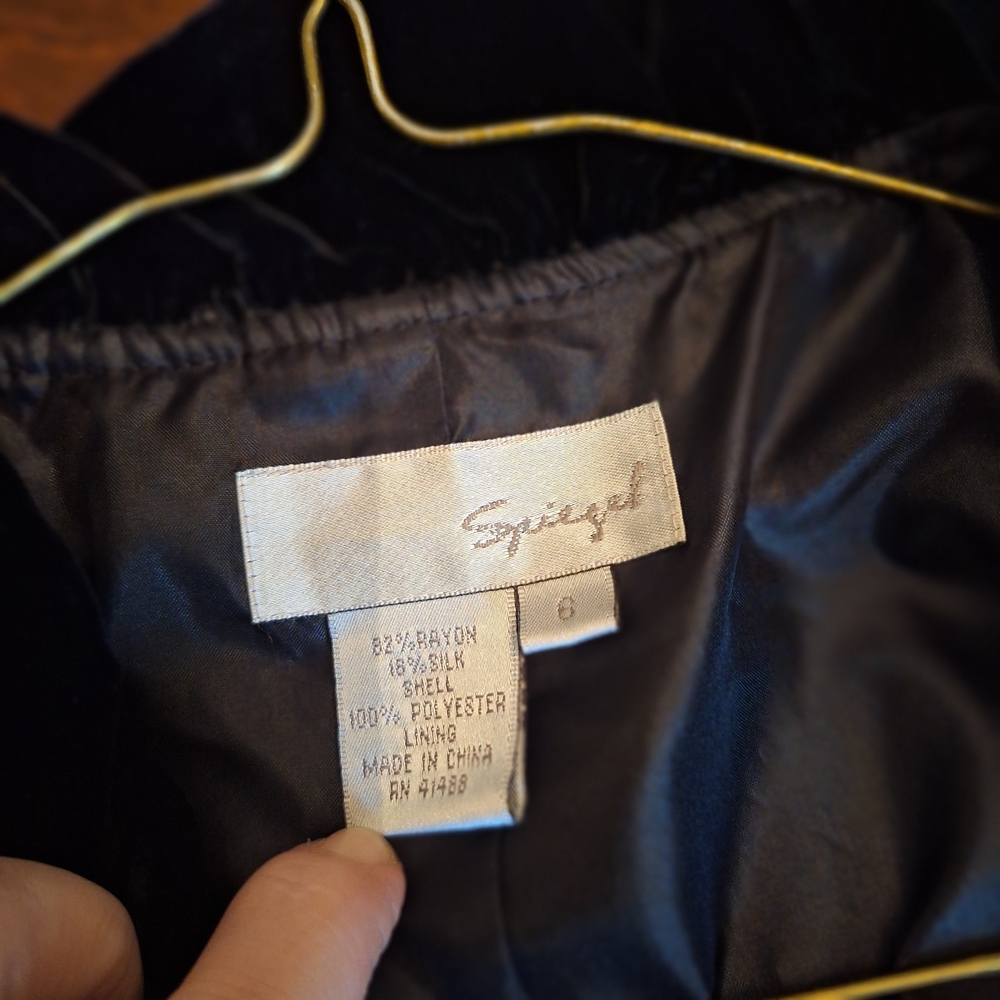 Elegant Black Velvet Women's Blazer Jacket 6 - Picture 15 of 16
